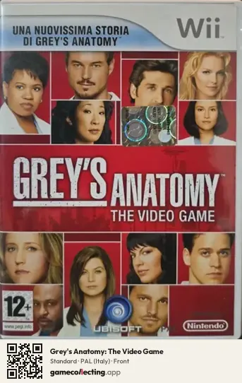 Grey's Anatomy: The Video Game Nintendo Wii, Italy box front