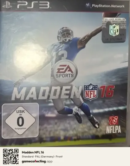 Madden NFL 16 PlayStation 3, Germany box front