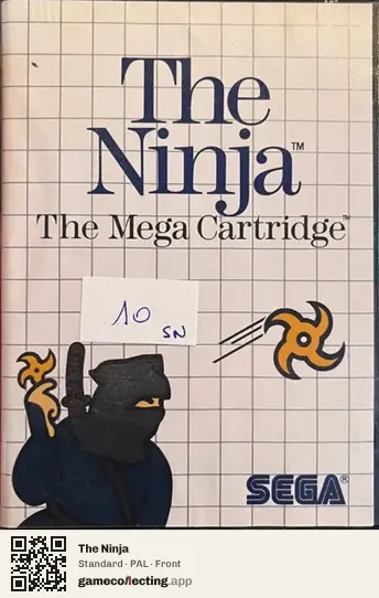 The Ninja Sega Master System, PAL box front