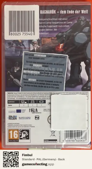 Fimbul Nintendo Switch, Germany box back