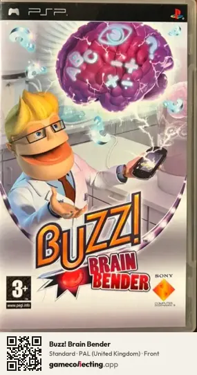 Buzz! Brain Bender PlayStation Portable, United Kingdom box front