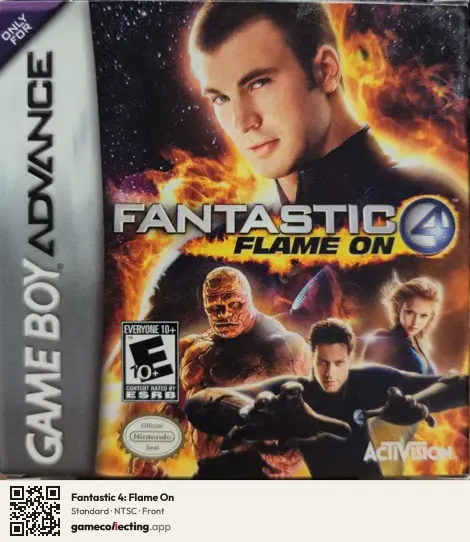 Fantastic 4: Flame On Game Boy Advance, NTSC box front