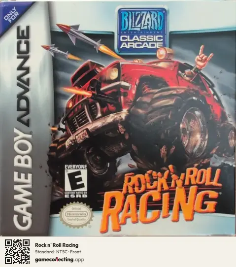 Rock n' Roll Racing Game Boy Advance, NTSC box front