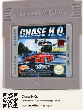 Chase H.Q. Game Boy, PAL cartridge label