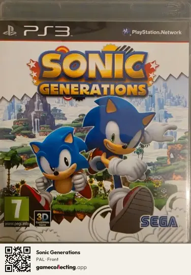 Sonic Generations PlayStation 3, PAL box front