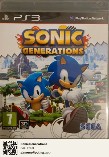 Sonic Generations PlayStation 3, PAL box front