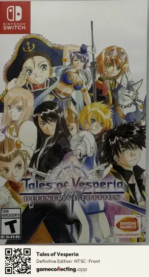 Tales of Vesperia Nintendo Switch, NTSC box front