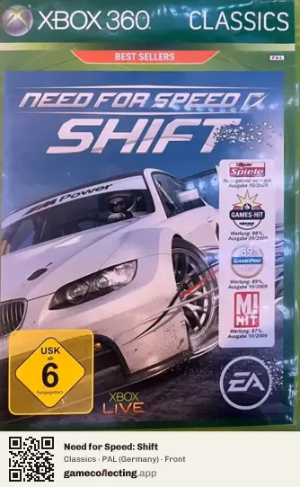 Need for Speed: Shift Xbox 360, Germany box front