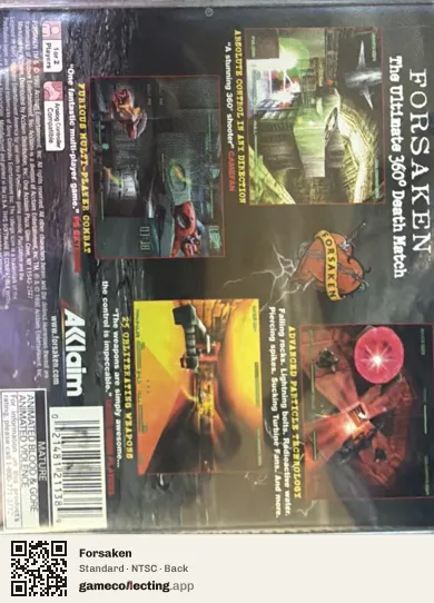 Forsaken PlayStation, NTSC box back