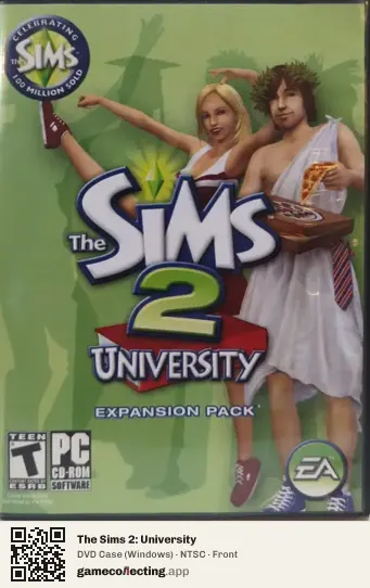 The Sims 2: University Computer, NTSC box front