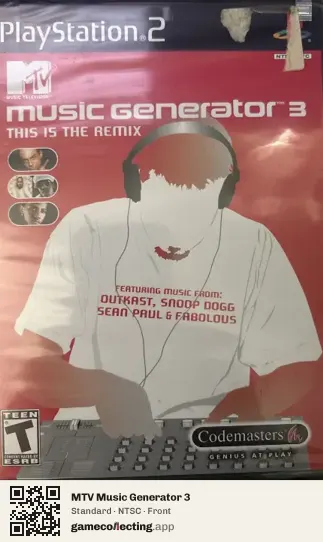 MTV Music Generator 3 PlayStation 2, NTSC box front