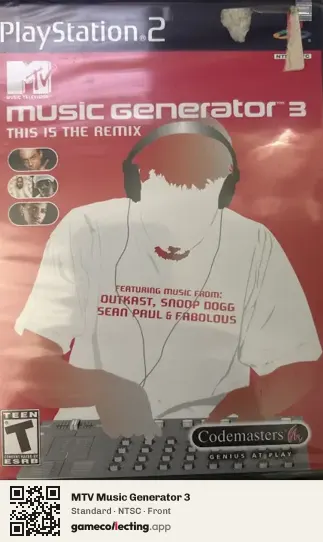 MTV Music Generator 3 PlayStation 2, NTSC box front