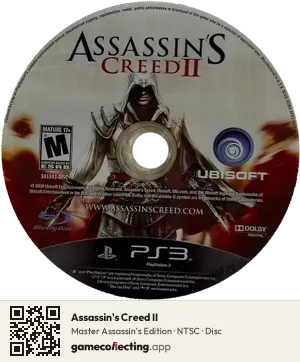 Assassin's Creed II PlayStation 3, NTSC disc