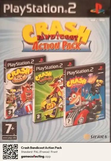 Crash Bandicoot Action Pack PlayStation 2, France box front