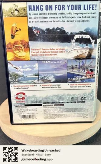 Wakeboarding Unleashed PlayStation 2, NTSC box back