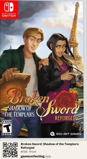 Broken Sword: Shadow of the Templars: Reforged Nintendo Switch, NTSC box front
