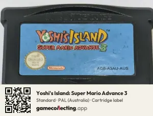 Yoshi's Island: Super Mario Advance 3 Game Boy Advance, PAL cartridge label