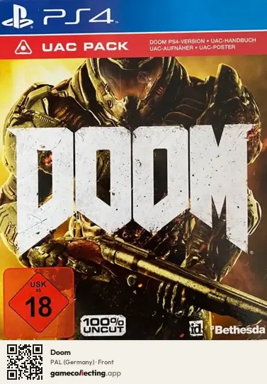Doom PlayStation 4, Germany box front