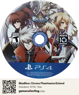 BlazBlue: Chrono Phantasma Extend PlayStation 4, NTSC disc