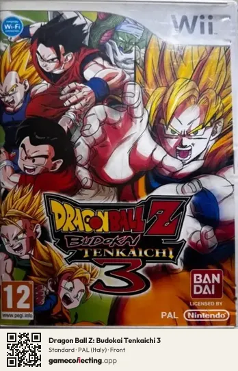 Dragon Ball Z: Budokai Tenkaichi 3 Nintendo Wii, Italy box front