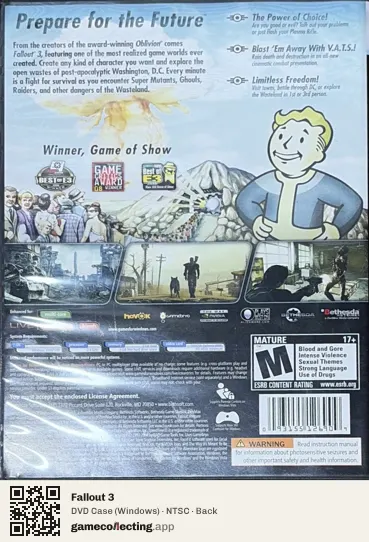 Fallout 3 Computer, NTSC box back