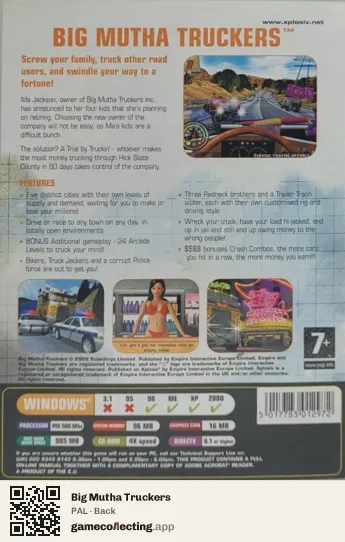 Big Mutha Truckers Computer, PAL box back