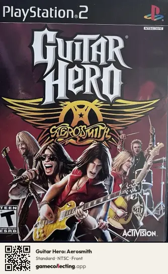 Guitar Hero: Aerosmith PlayStation 2, NTSC box front