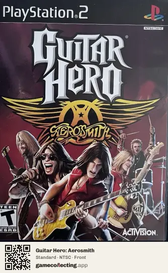 Guitar Hero: Aerosmith PlayStation 2, NTSC box front