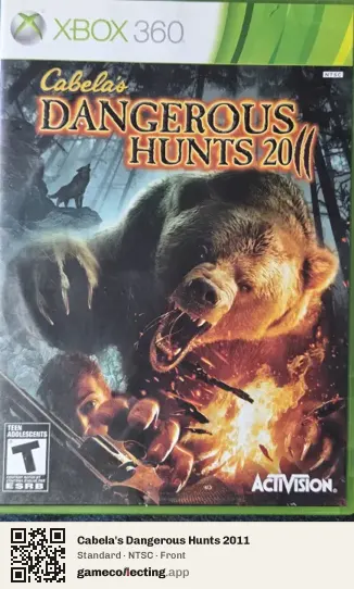 Cabela's Dangerous Hunts 2011 Xbox 360, NTSC box front