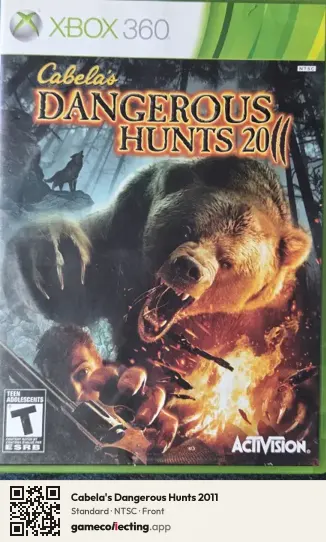 Cabela's Dangerous Hunts 2011 Xbox 360, NTSC box front