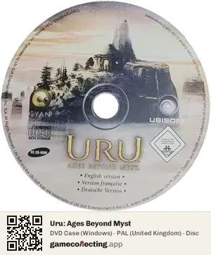 Uru: Ages Beyond Myst Computer, PAL disc