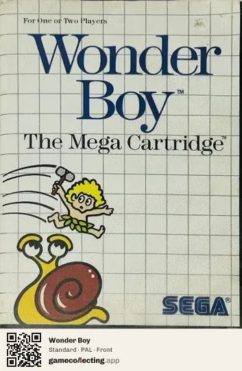 Wonder Boy Sega Master System, PAL box front