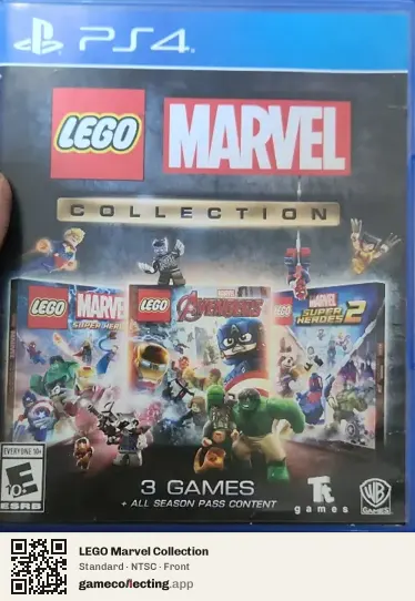 LEGO Marvel Collection PlayStation 4, NTSC box front