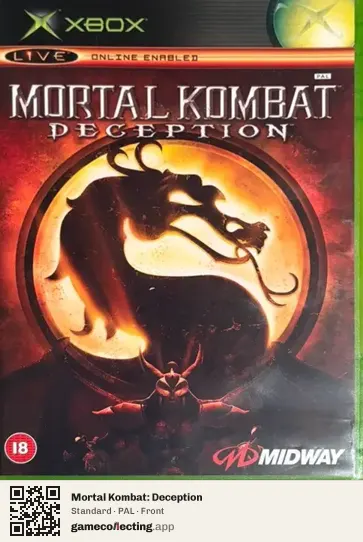 Mortal Kombat: Deception Xbox, PAL box front