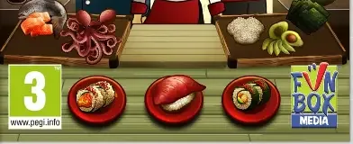 Sushi Bar Express, the PEGI square on its front