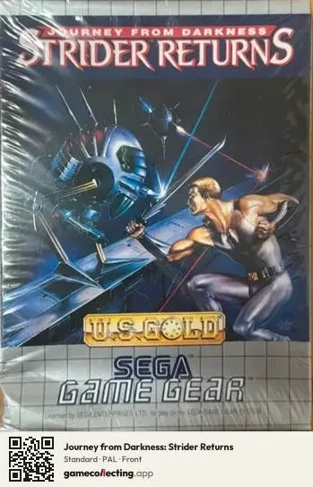 Journey from Darkness: Strider Returns Sega Game Gear, PAL box front