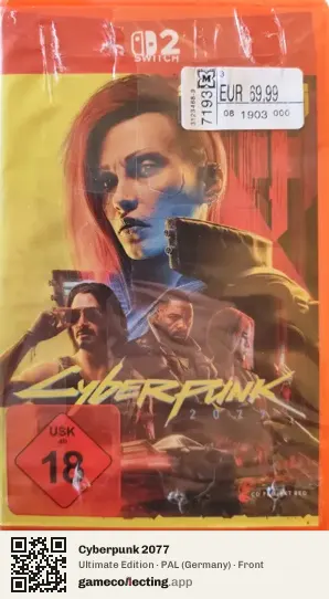 Cyberpunk 2077 Nintendo Switch 2, Germany box front