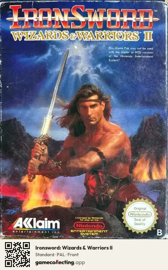 Ironsword: Wizards & Warriors II Nintendo Entertainment System, PAL box front