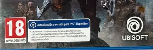 Assassin's Creed Valhalla, the PEGI square on its front