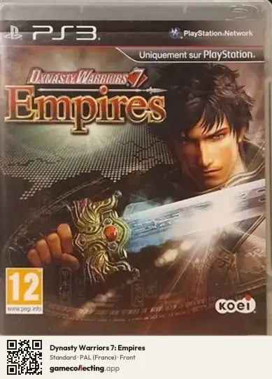 Dynasty Warriors 7: Empires PlayStation 3, France box front