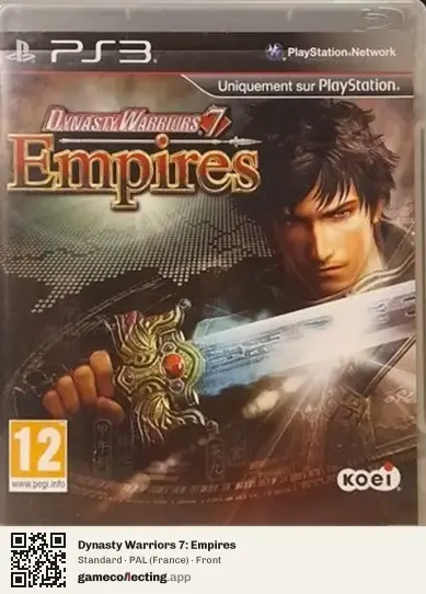 Dynasty Warriors 7: Empires PlayStation 3, France box front