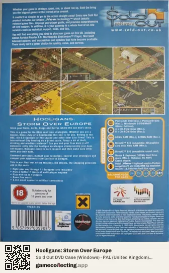 Hooligans: Storm Over Europe Computer, United Kingdom box back