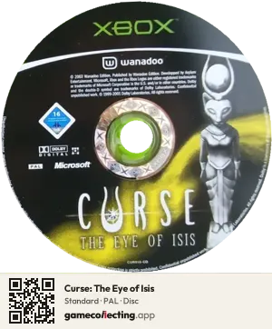 Curse: The Eye of Isis Xbox, PAL disc