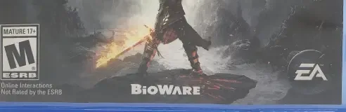 Dragon Age: Inquisition, the ESRB box on its front