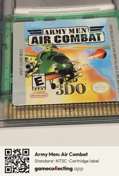 Army Men: Air Combat Game Boy Color, NTSC cartridge label