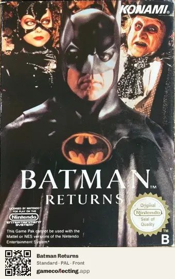 Batman Returns Nintendo Entertainment System, PAL box front