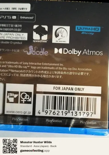 Monster Hunter Wilds PlayStation 5, Asia box back