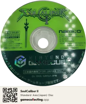 SoulCalibur II Nintendo GameCube, Asia disc
