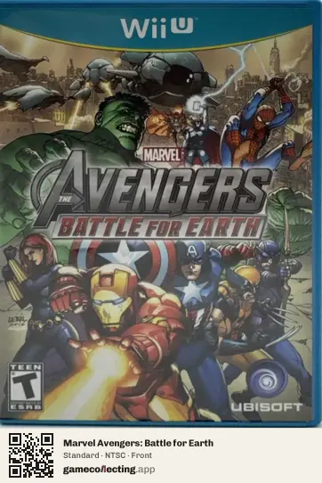 Marvel Avengers: Battle for Earth Nintendo Wii U, NTSC box front
