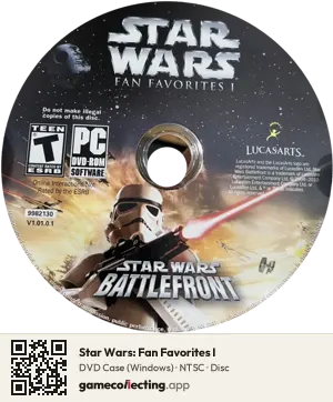 Star Wars: Fan Favorites I Computer, NTSC disc